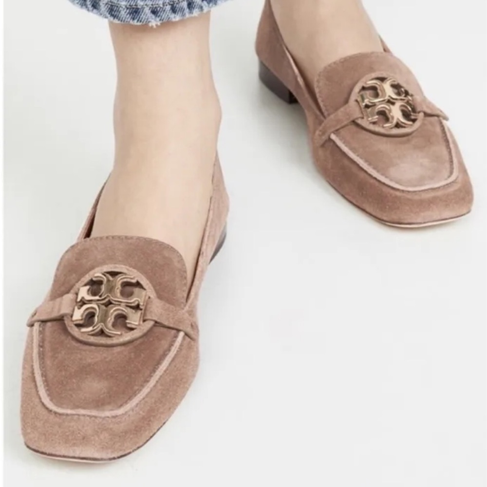 Tory Burch Tan Suede Loafers